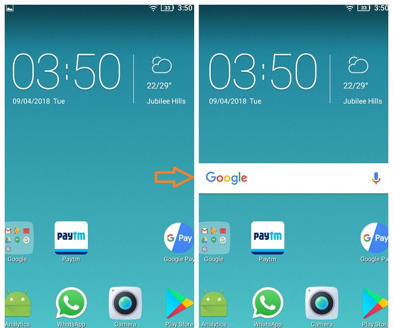 How to get Google search on Home Screen